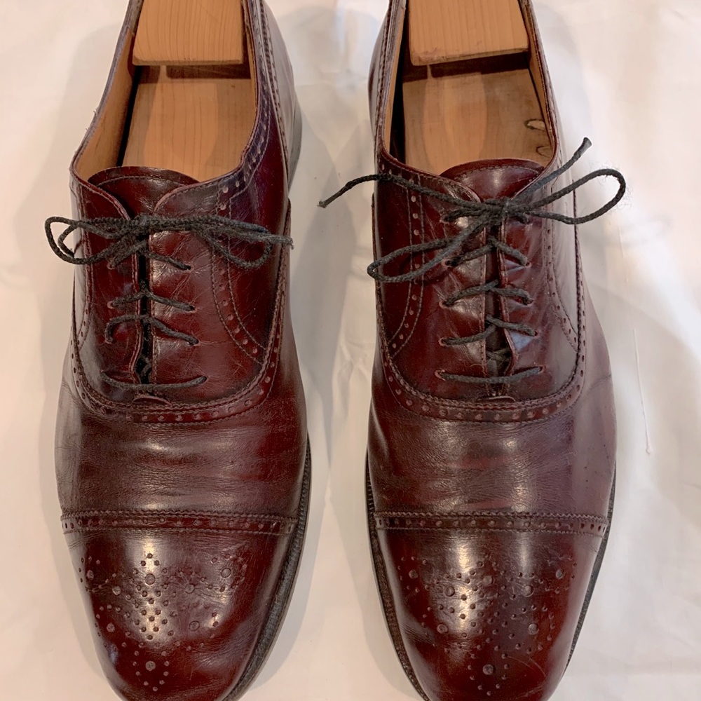 Salvatore Ferragamo men’s wing-tip shoes.